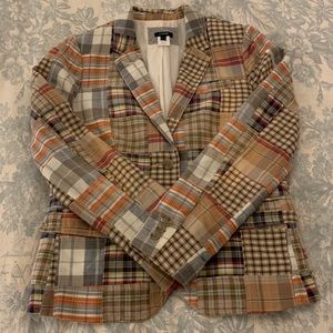 Vintage J. Crew Madras Patchwork Jacket